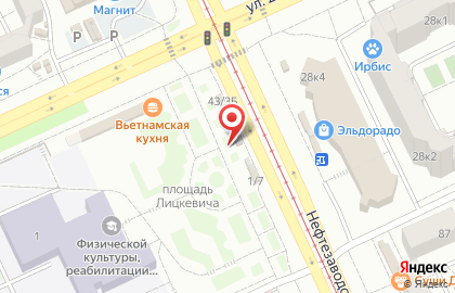 Киоск фастфудной продукции, Советский округ на площади Лицкевича на карте