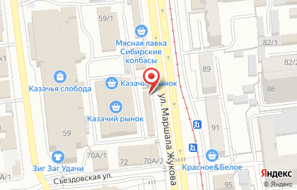 Магазин алкогольной продукции на улице Маршала Жукова на карте