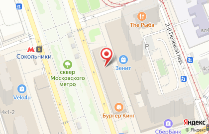 Магазин детских товаров Детский мир на Сокольнической площади на карте