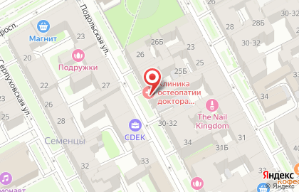 Центр здоровья Остеопат и Я на Подольской улице на карте