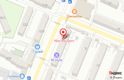 Стоматология Мастер Дент на Октябрьской улице на карте