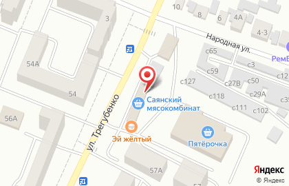 Фирменный магазин Минусинские колбасы на улице Трегубенко на карте