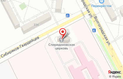 Храм в честь Святителя Спиридона Тримифунтского на улице Сибиряков-Гвардейцев на карте