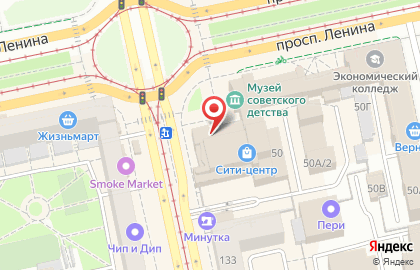 Торговый комплекс СИТИ-ЦЕНТР в Октябрьском районе на карте