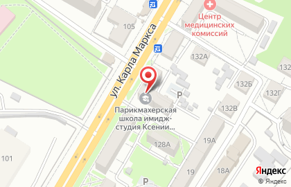 Сеть минимаркетов Савва Водочников на улице Карла Маркса на карте