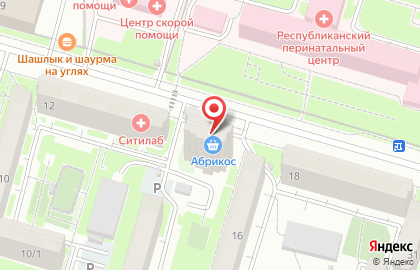 Продовольственный магазин Абрикос на Батырской улице на карте
