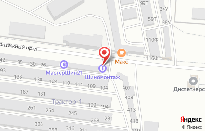 Шиномонтажная мастерская на Монтажном проезде на карте