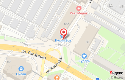 Салон кухонной мебели Кухни Белоруссии ЗОВ на улице Королёва на карте