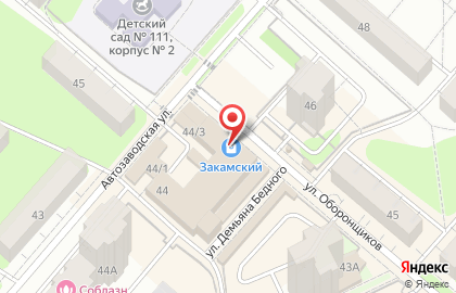 Сеть магазинов-пекарен Хлебница на Автозаводской улице на карте