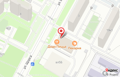 Пиццерия Додо Пицца в Москве на карте