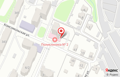Городская поликлиника №6 на Комсомольской на карте