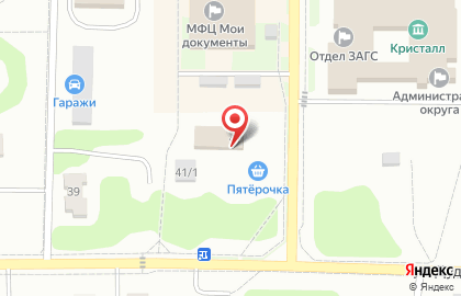 Супермаркет Пятёрочка в Межгорье на карте