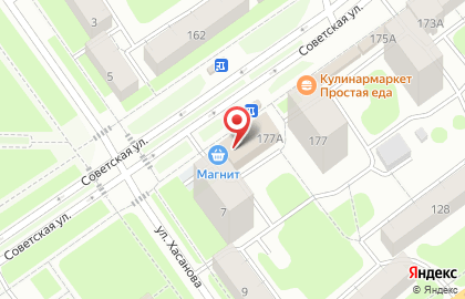 Супермаркет Магнит на Советской улице на карте