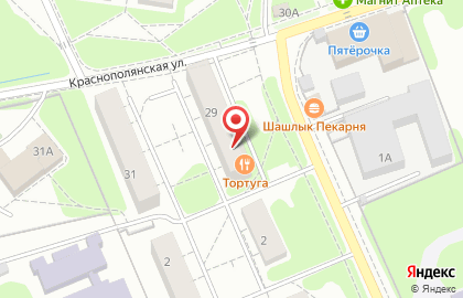 Библиотека №3 на Краснополянской улице на карте