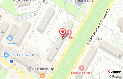 Ювелирный салон Русское золото на Комсомольском проспекте на карте