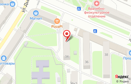 Магазин мясной продукции Великолукский мясокомбинат, магазин мясной продукции на проспекте Гагарина на карте