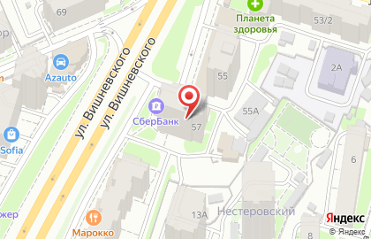 ОАО Волго-Вятский банк Сбербанка России на улице Вишневского на карте