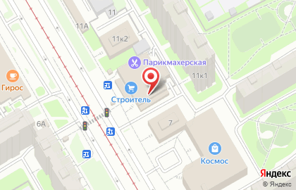 Киоск по ремонту обуви на проспекте Авиаконструкторов на карте