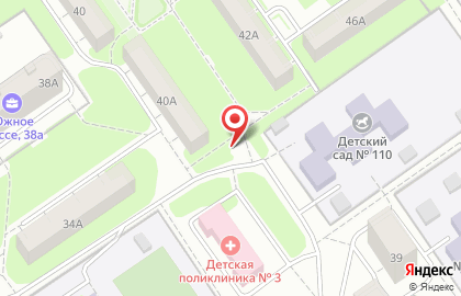 Киоск по продаже хлебобулочных изделий на улице Южное 34А на карте