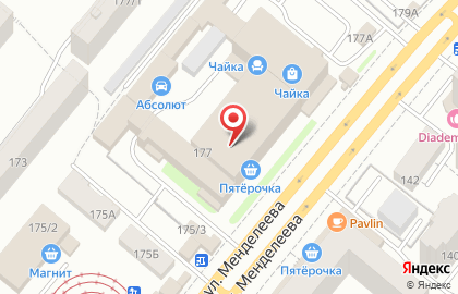​Фирменный салон фабрики Корона на улице Менделеева на карте