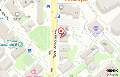 Торговая компания Дезалмед на Зосимовской улице на карте
