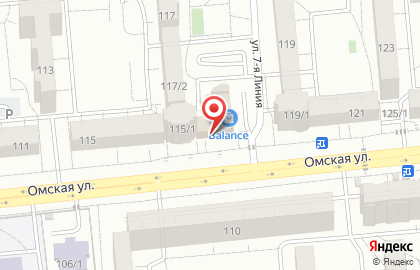 Супермаркет Магнит в Омске на карте