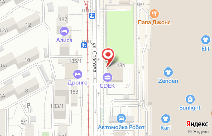 Служба экспресс-доставки CDEK на улице Стасова на карте