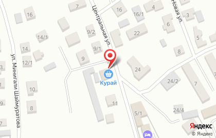 Продуктовый магазин Курай на Центральной улице на карте