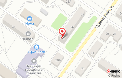 Продовольственный магазин Бородинский на Мурманской улице на карте