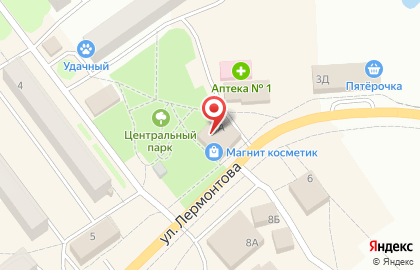 Супермаркет Магнит на улице Лермонтова на карте
