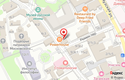 Ресторан-клуб Powerhouse Moscow на карте