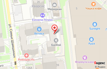 Производственно-оптовая компания EXTRA на улице Семьи Шамшиных на карте
