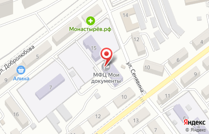 Многофункциональный центр Мои Документы на улице Сенявина на карте