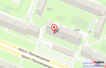 Зоосалон Татьяны Баженовой на метро Проспект Просвещения на карте