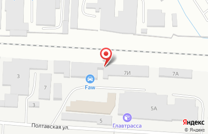 Ремонтная мастерская на Полтавской улице на карте