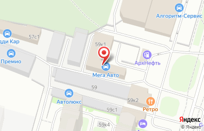 Автотехцентр МЕГАавто на улице Гайдара на карте