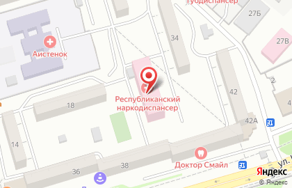 Республиканский центр по профилактике и борьбе со СПИДом и инфекционными заболеваниями на Краснофлотской улице на карте