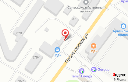 Артекс на Пролетарской улице на карте