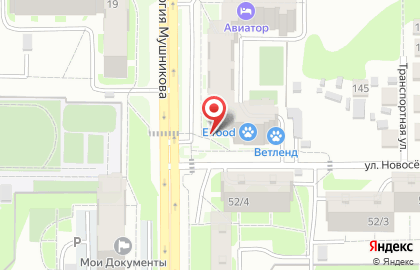 Продовольственный магазин в Калининском районе на карте