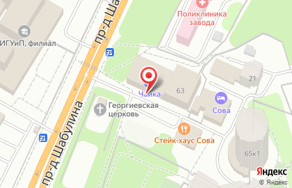 Спортивный комплекс Чайка на Октябрьской улице на карте