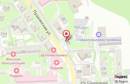 Столовая Сытый слон в Пятигорске на карте