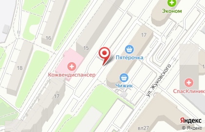Агентство недвижимости Результат на улице Жуковского на карте