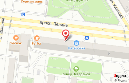 Супермаркет Пятёрочка в Октябрьском на карте
