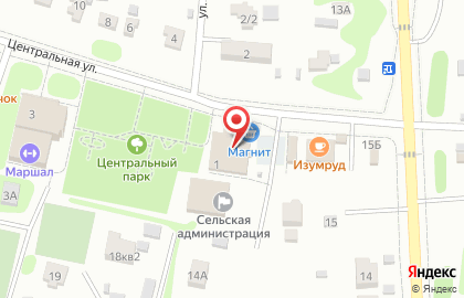 Магазин овощей и фруктов на Центральной улице на карте