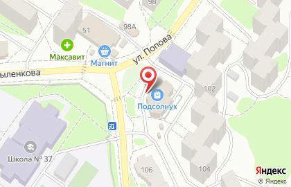 Торговая компания Пекан на улице Попова на карте