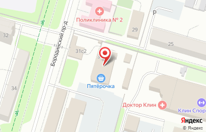 Аптечный пункт Сбер Еаптека в Бородинском проезде на карте