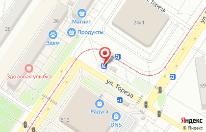 Киоск по продаже цветов в Заводском районе на карте