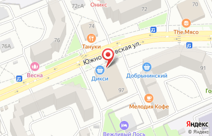 Супермаркет Дикси на Южнобутовской улице на карте