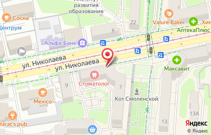 Магазин ювелирных изделий Карат на улице Николаева на карте