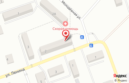 Продовольственный магазин Диана на улице Ленина на карте